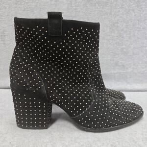 Rebecca Minkoff Blake Suede Studded Heeled Booties Size 10